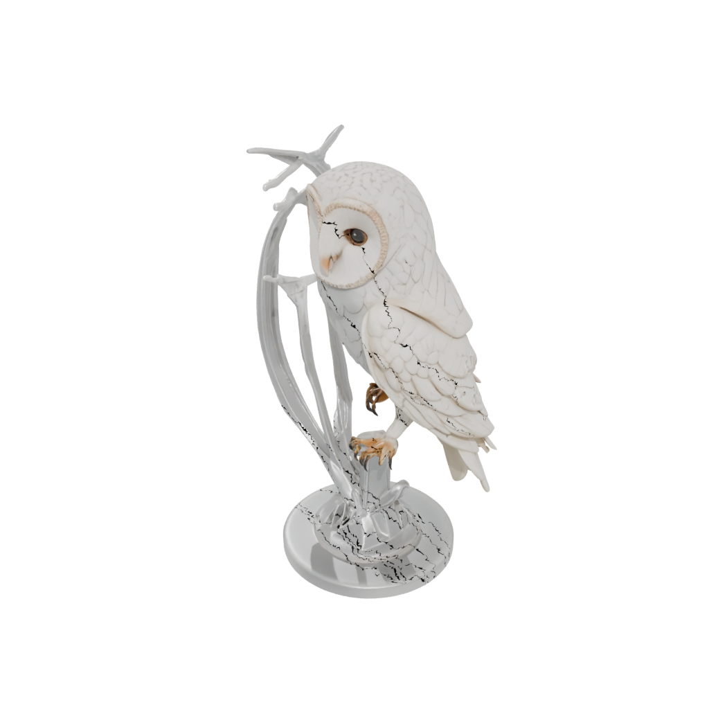 Crystal Skeleton Flexi Barn Owl