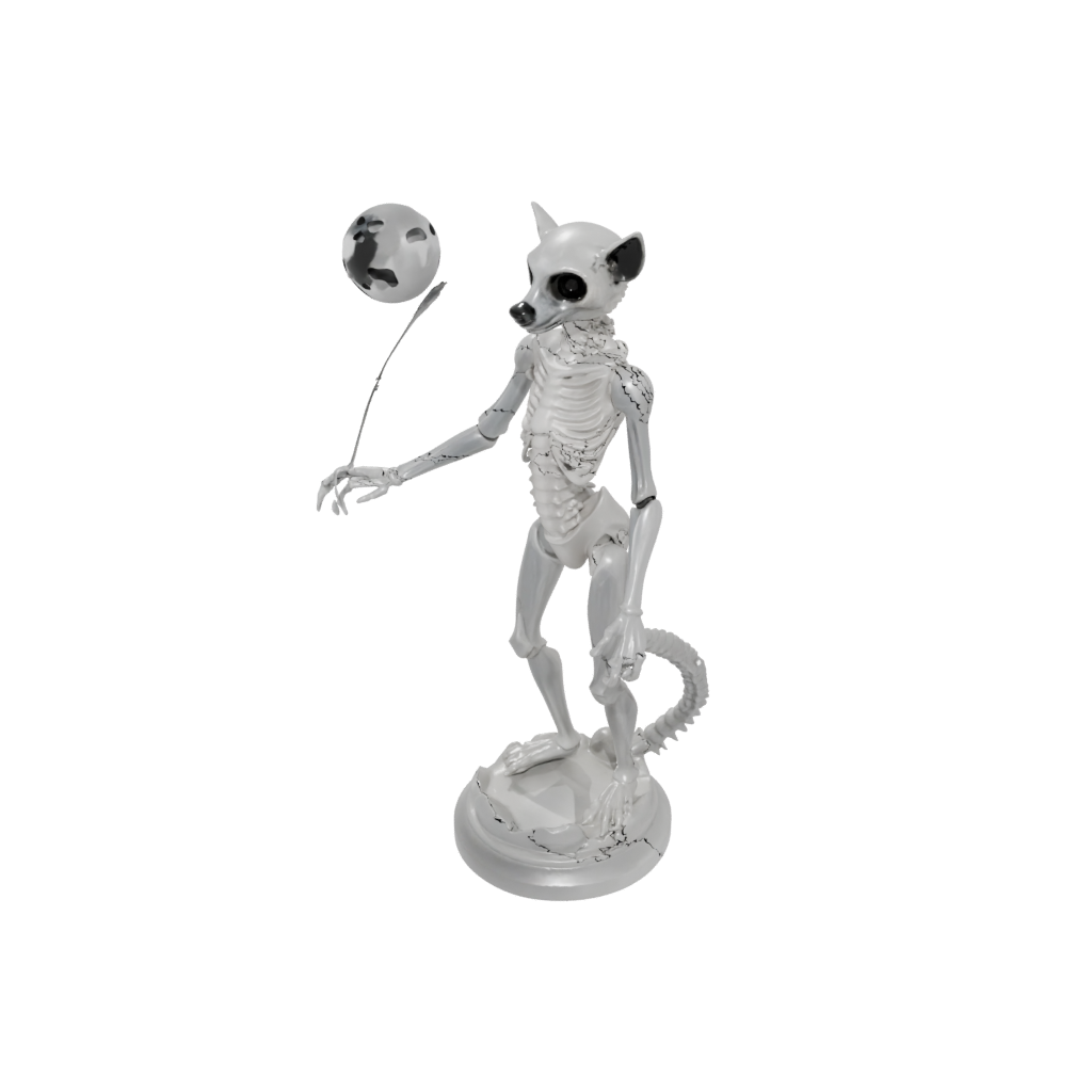 Crystal Skeleton Flexi Lemur