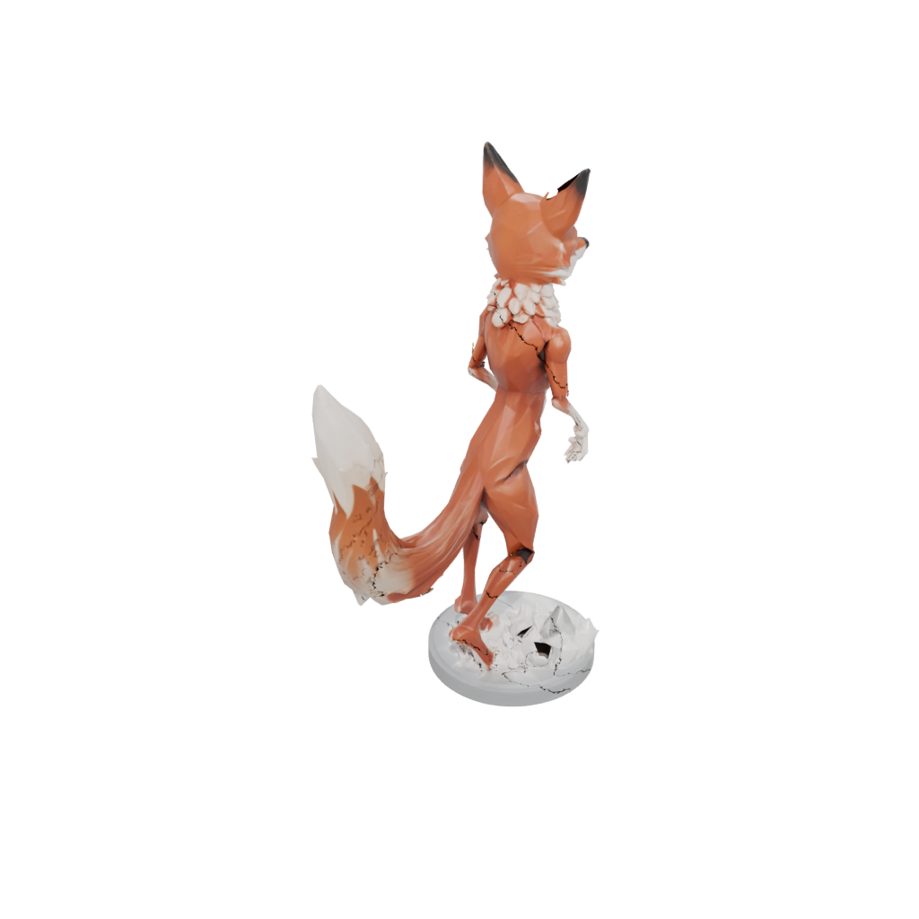 Crystal Skeleton Flexi Red Fox