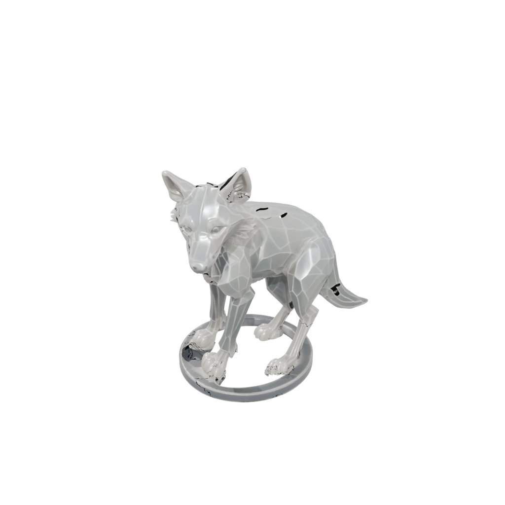 Crystal Skeleton Flexi Wolf Pup
