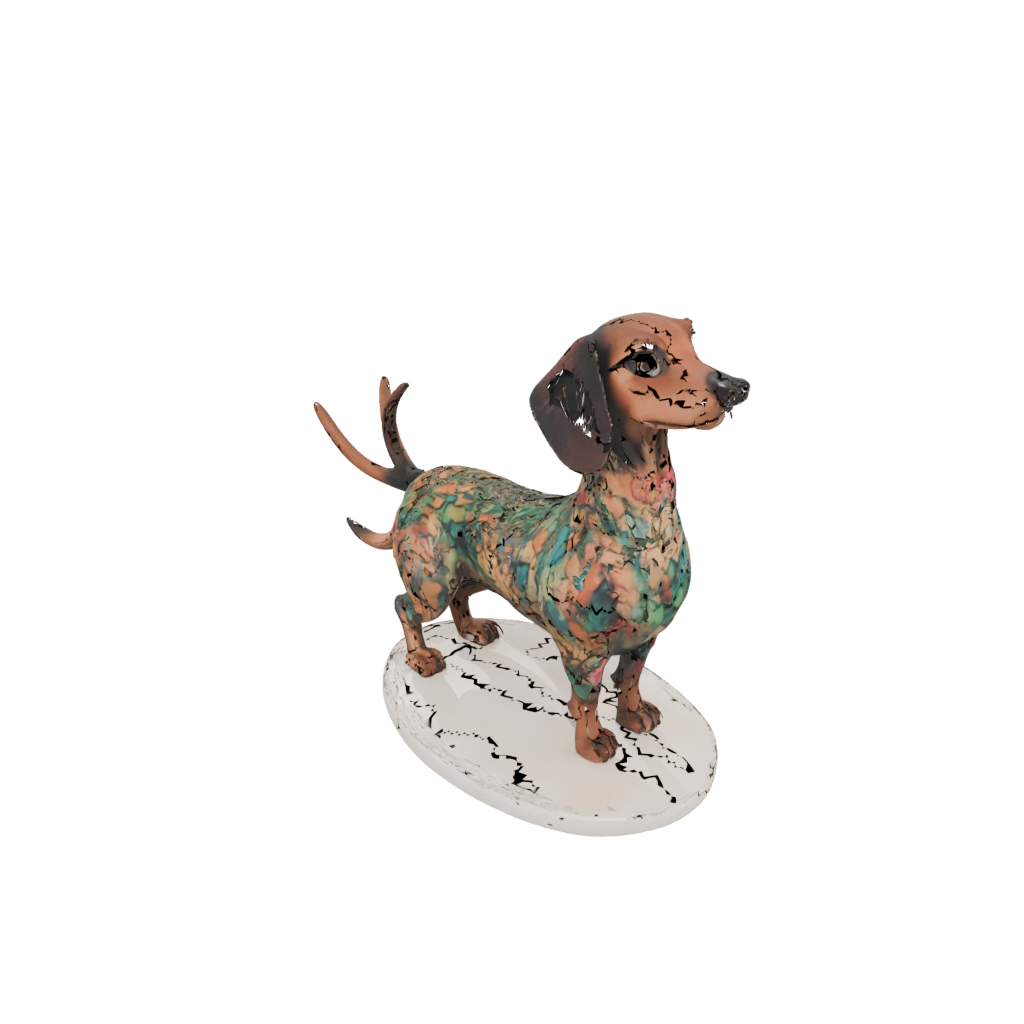 Floral Flexi Dachshund Dog