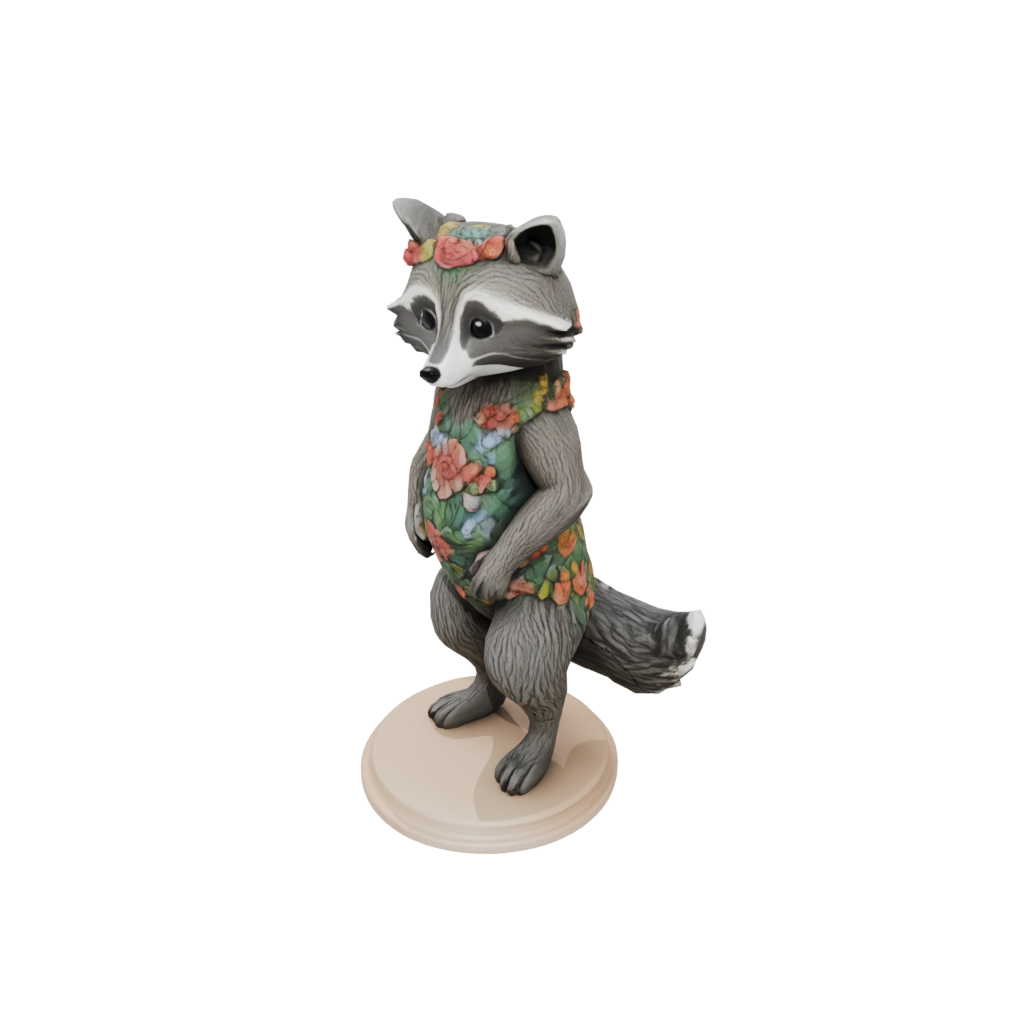Floral Flexi Raccoon