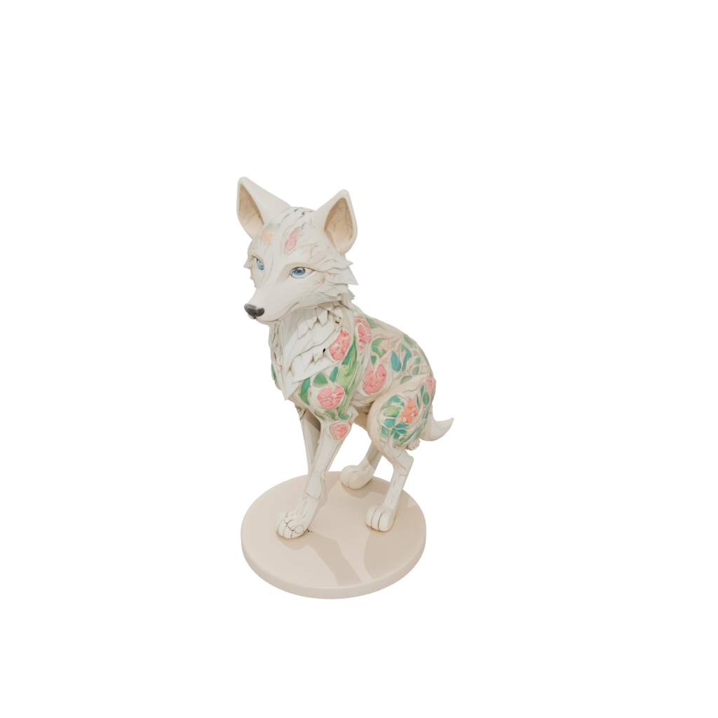 Floral Flexi Wolf Pup