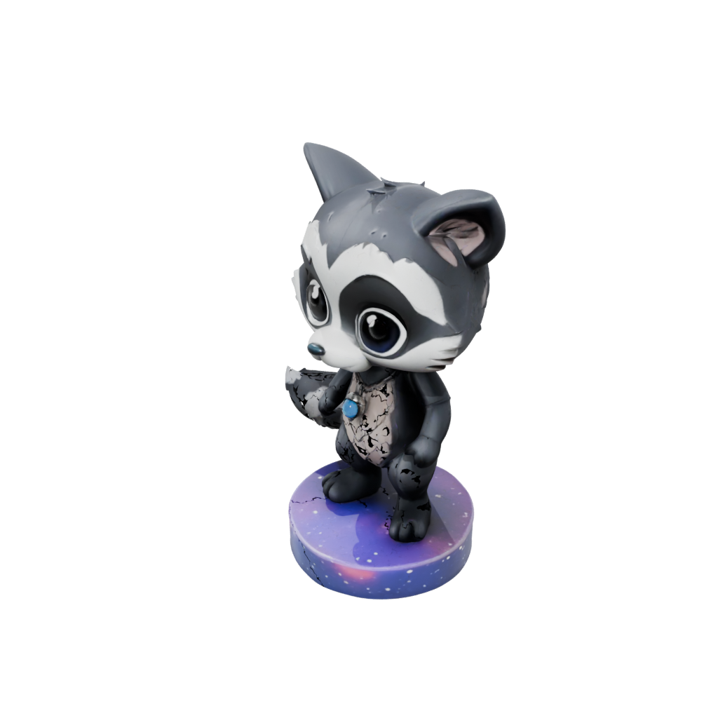 Galaxy Chibi Flexi Raccoon