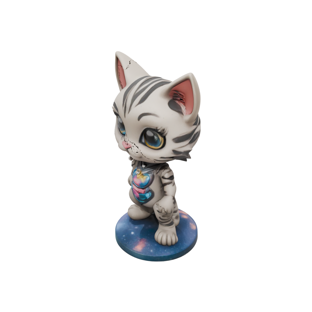 Galaxy Chibi Flexi Tabby Cat