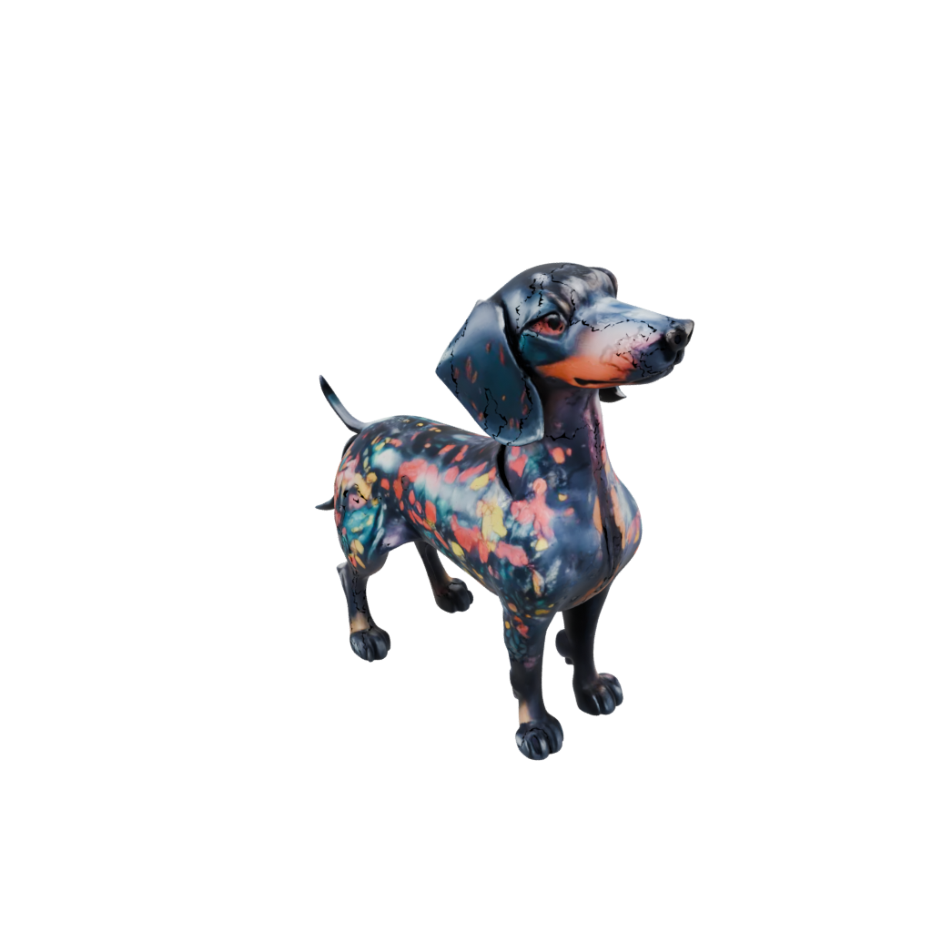 Galaxy Floral Flexi Dachshund Dog