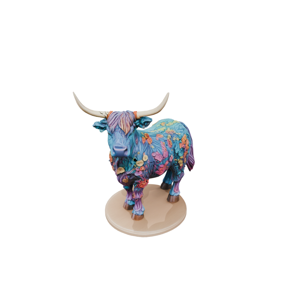Galaxy Floral Flexi Highland Cow