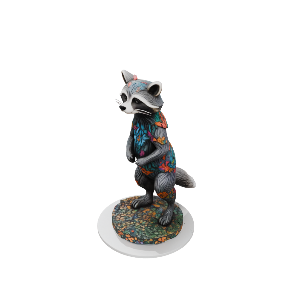 Galaxy Floral Flexi Raccoon