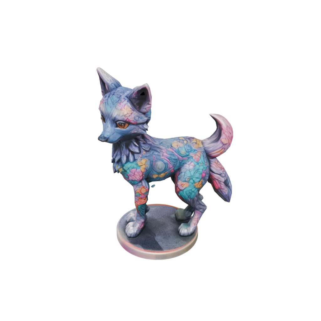 Galaxy Floral Flexi Wolf Pup