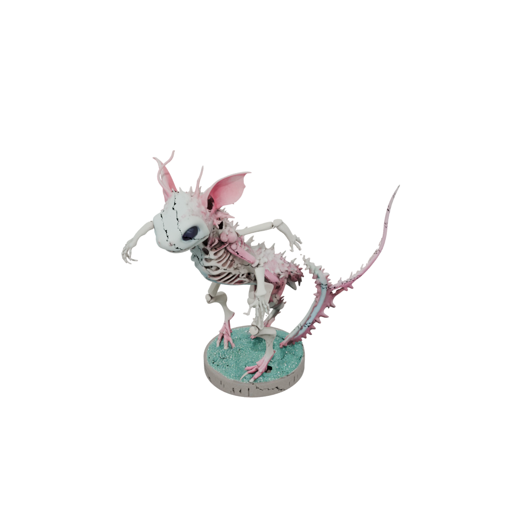 Galaxy Skeleton Flexi Axolotl