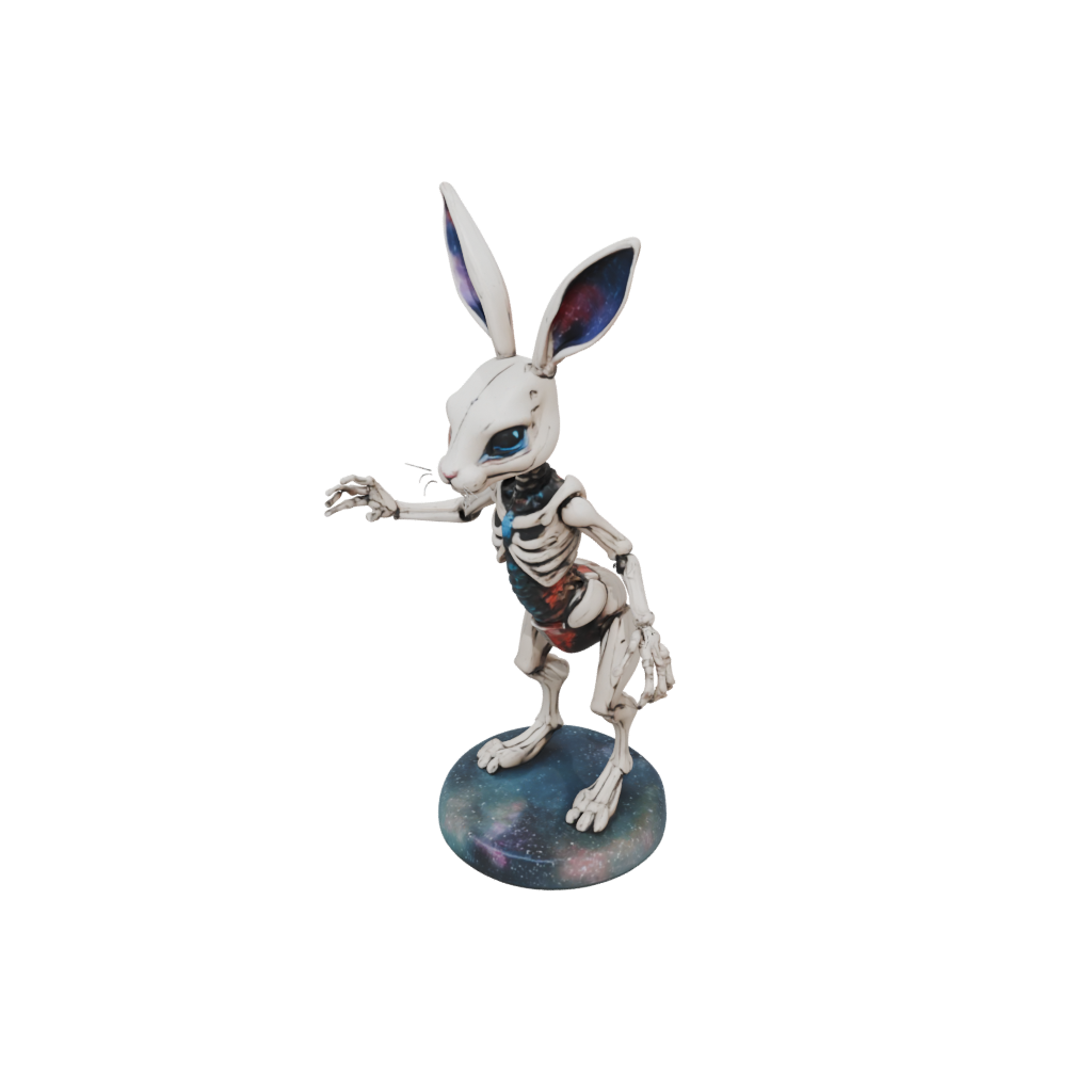 Galaxy Skeleton Flexi Bunny Rabbit