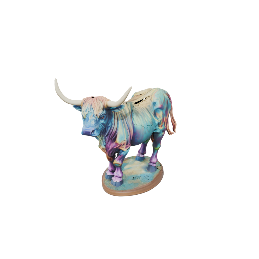Galaxy Skeleton Flexi Highland Cow