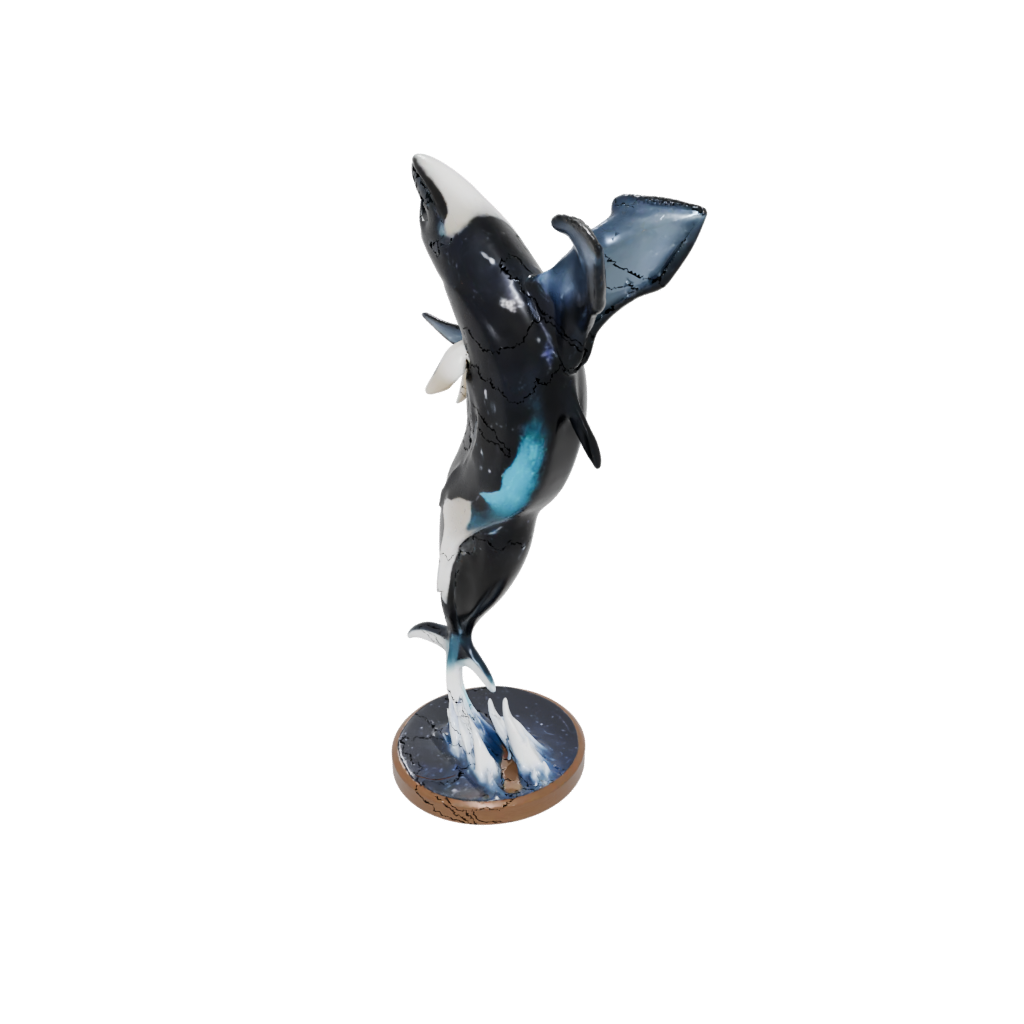 Galaxy Skeleton Flexi Orca Whale