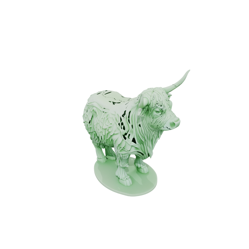 Glow Armored Flexi Highland Cow