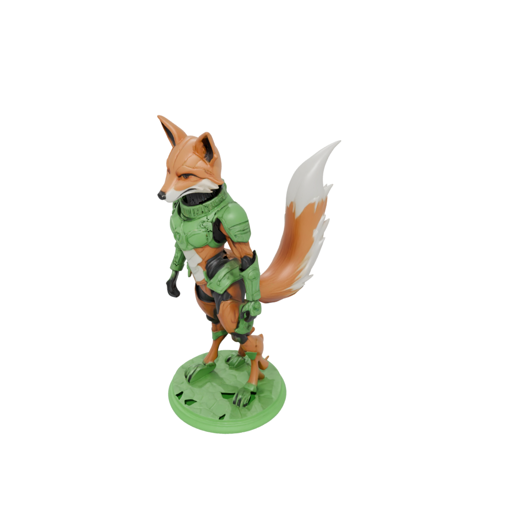 Glow Armored Flexi Red Fox