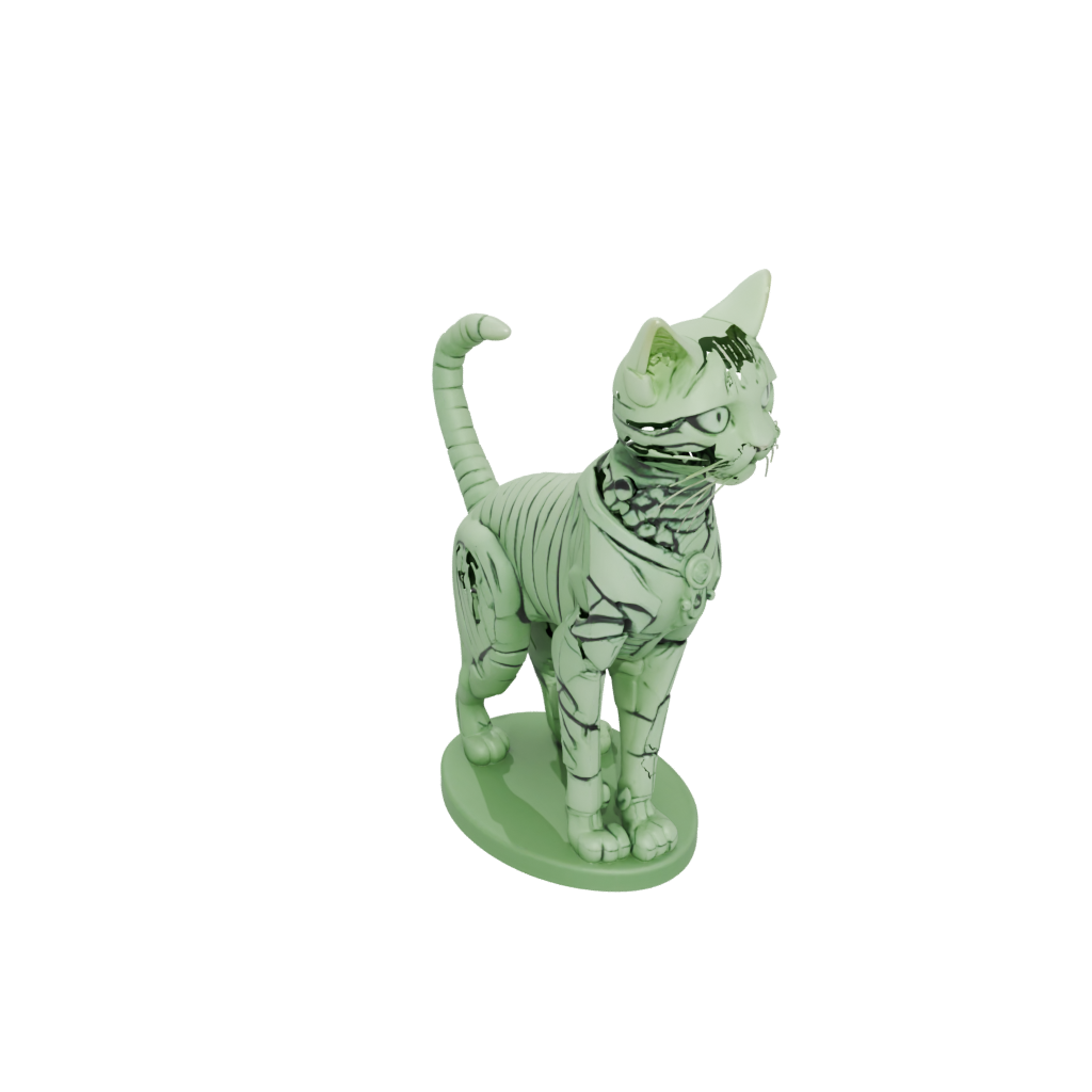 Glow Armored Flexi Tabby Cat
