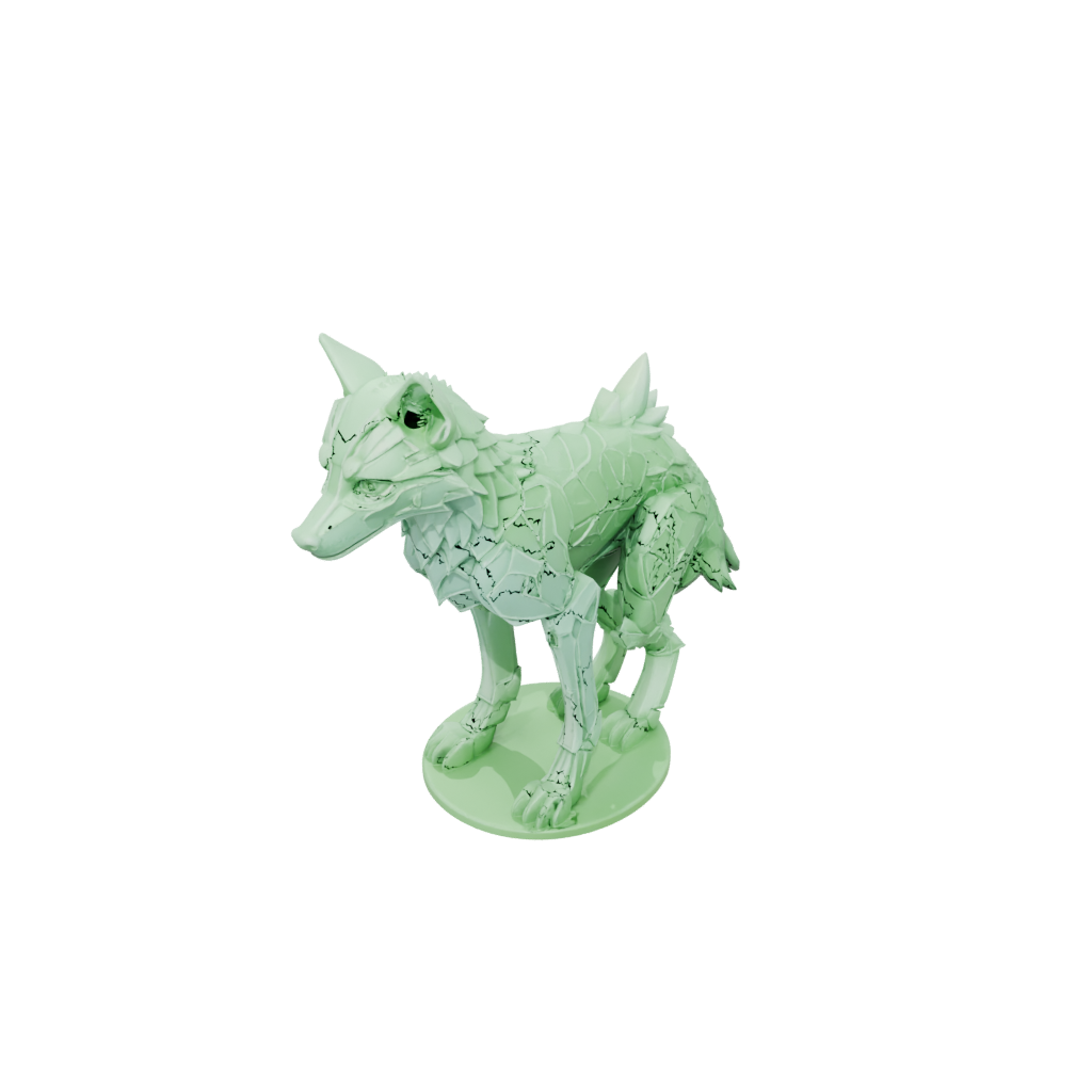 Glow Armored Flexi Wolf Pup
