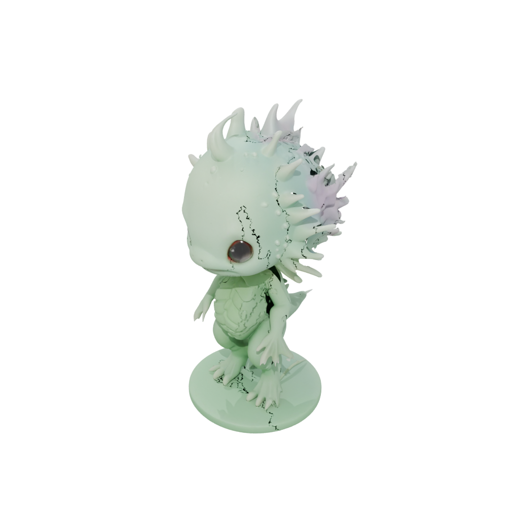 Glow Chibi Flexi Axolotl