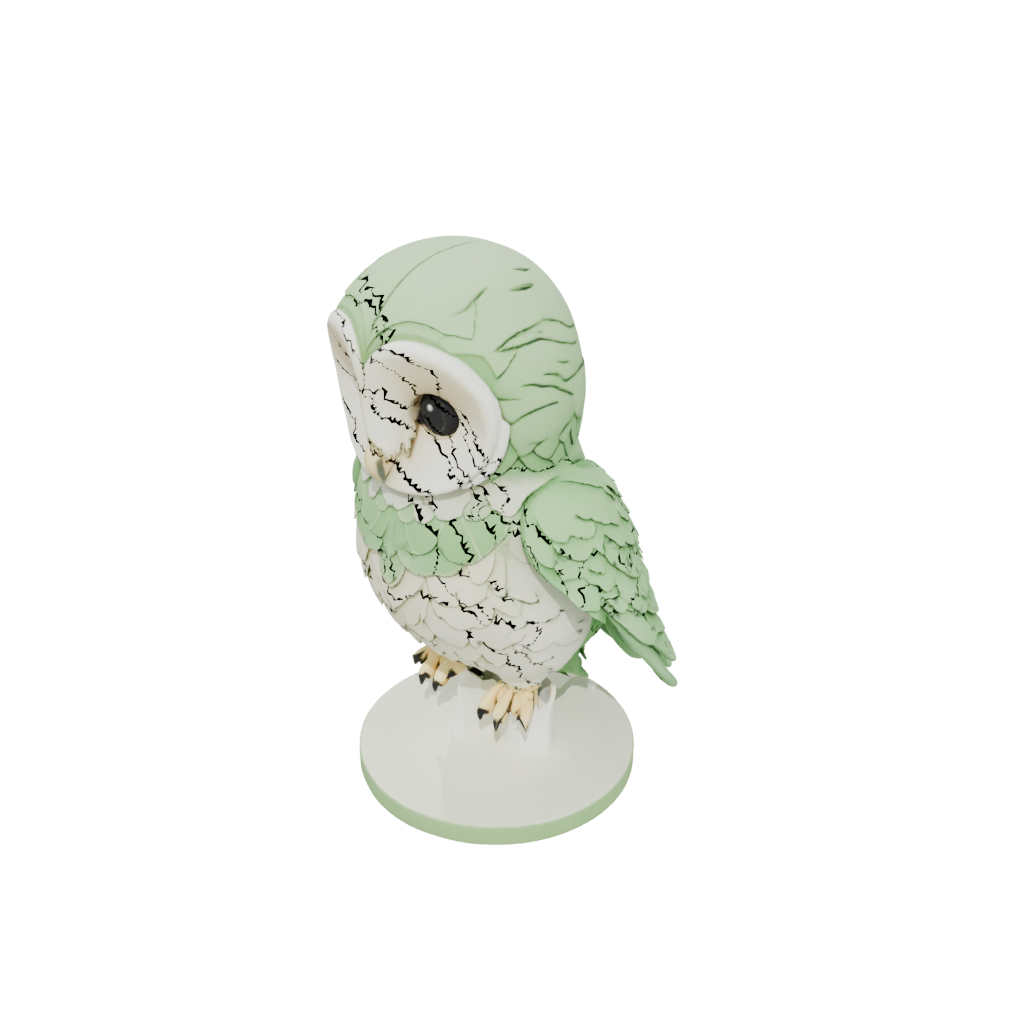 Glow Chibi Flexi Barn Owl