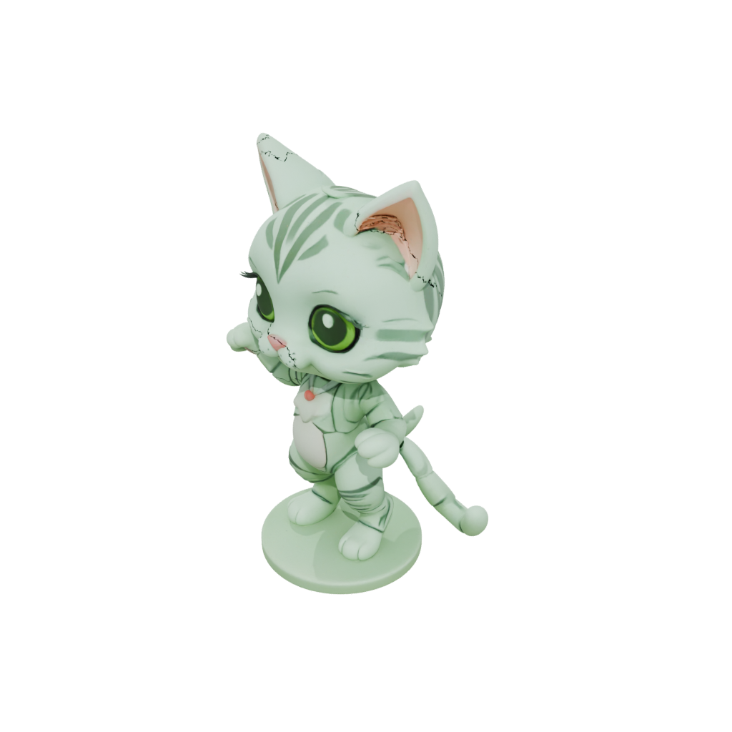 Glow Chibi Flexi Tabby Cat