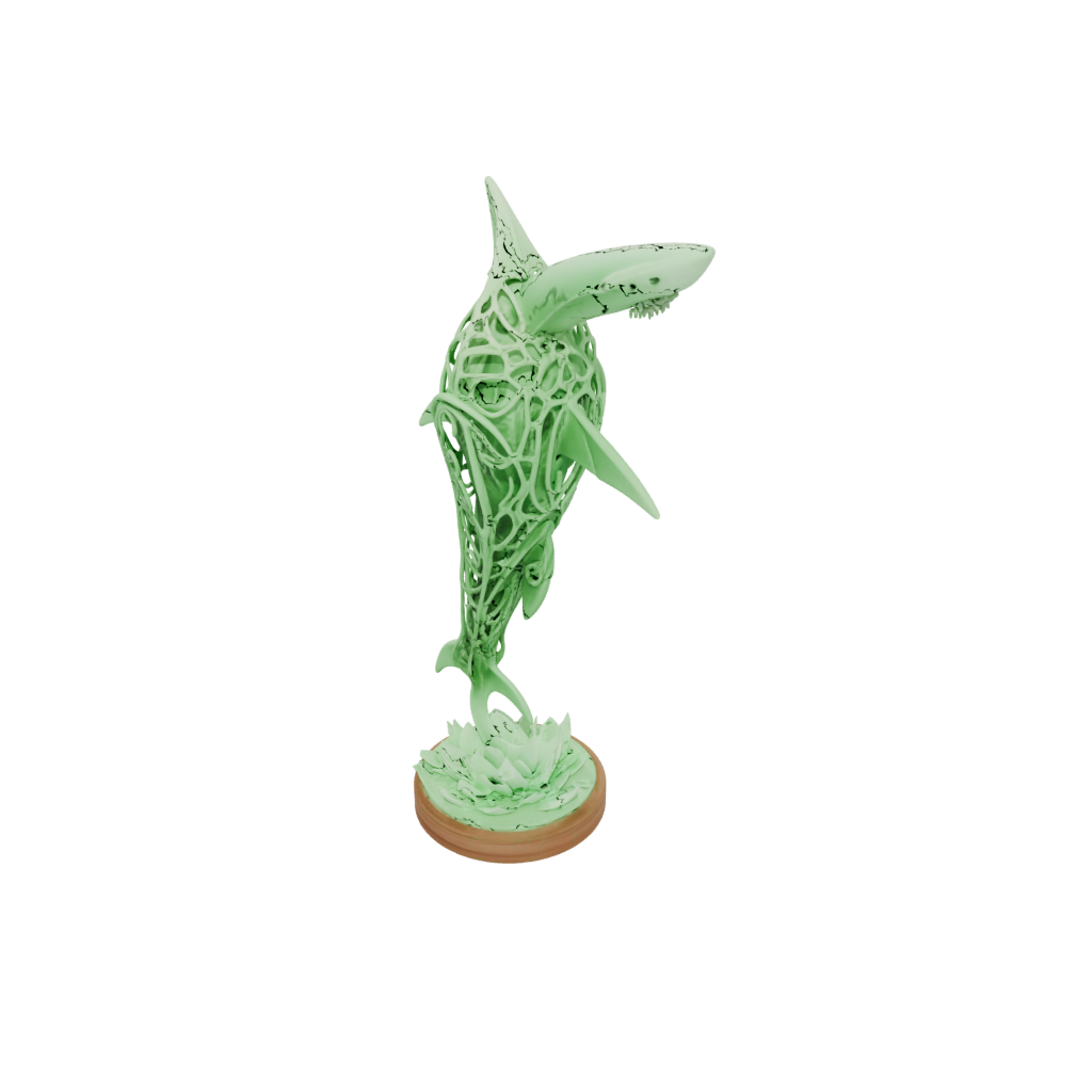 Glow Floral Flexi Great White Shark
