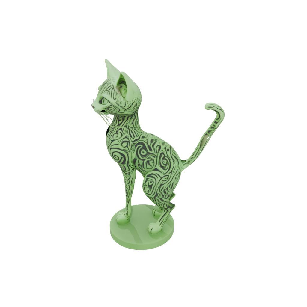 Glow Floral Flexi Tabby Cat