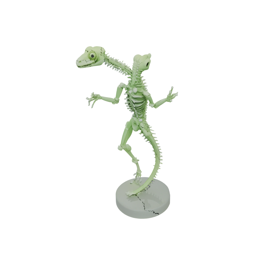 Glow Skeleton Flexi Gecko