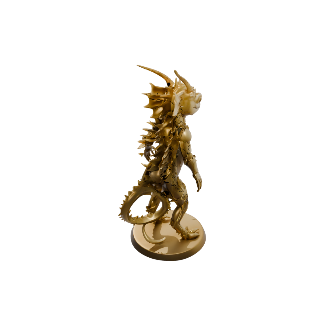 Gold Armored Flexi Axolotl
