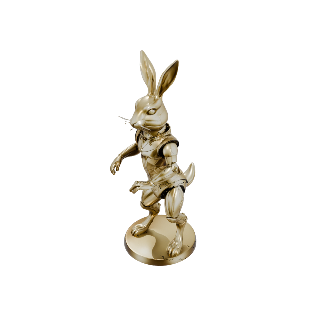 Gold Armored Flexi Bunny Rabbit