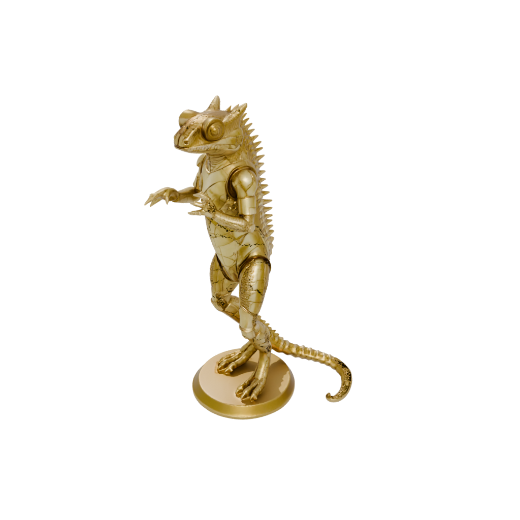 Gold Armored Flexi Chameleon