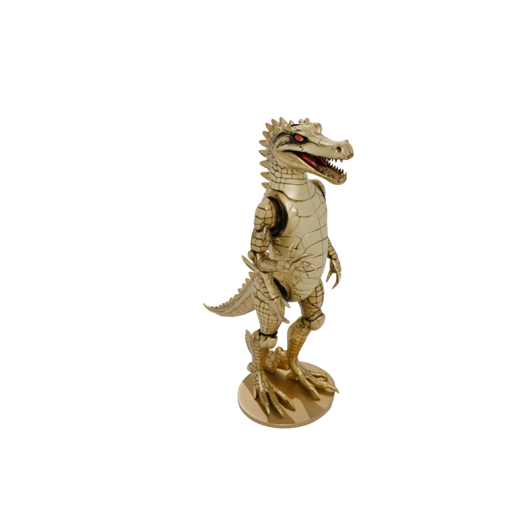 Gold Armored Flexi Crocodile