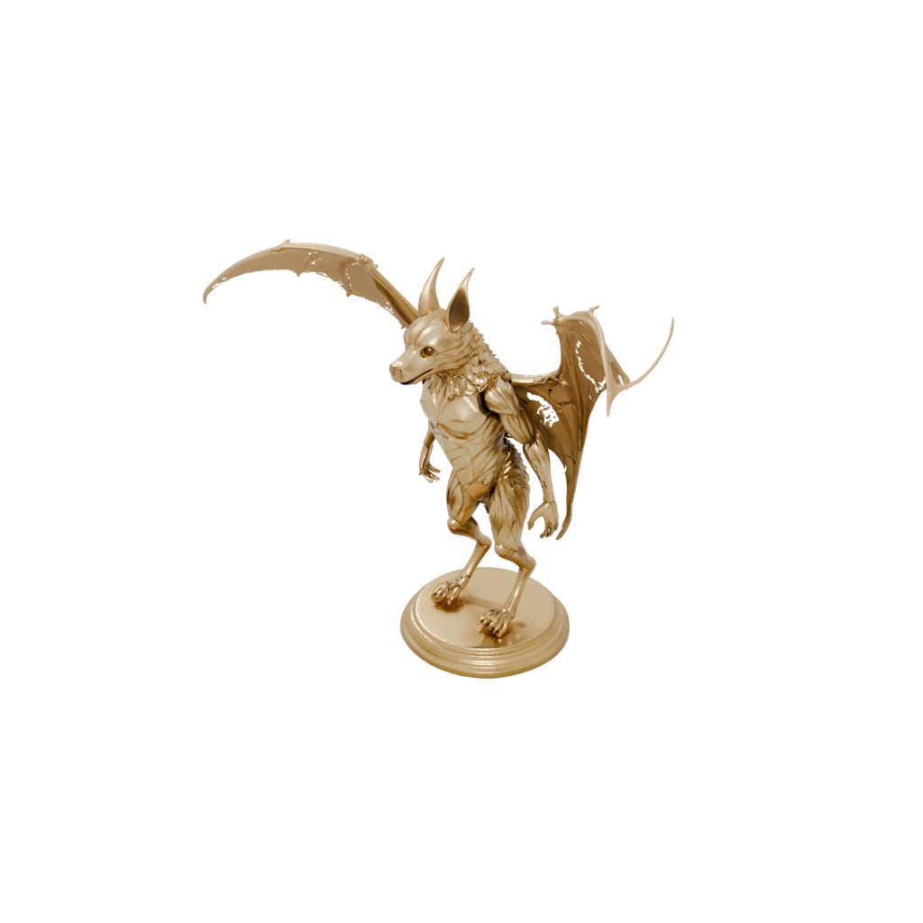 Gold Armored Flexi Fruit Bat