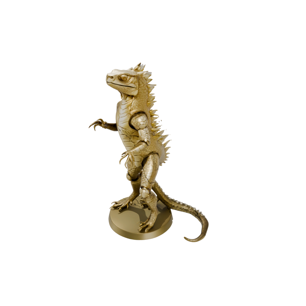 Gold Armored Flexi Iguana