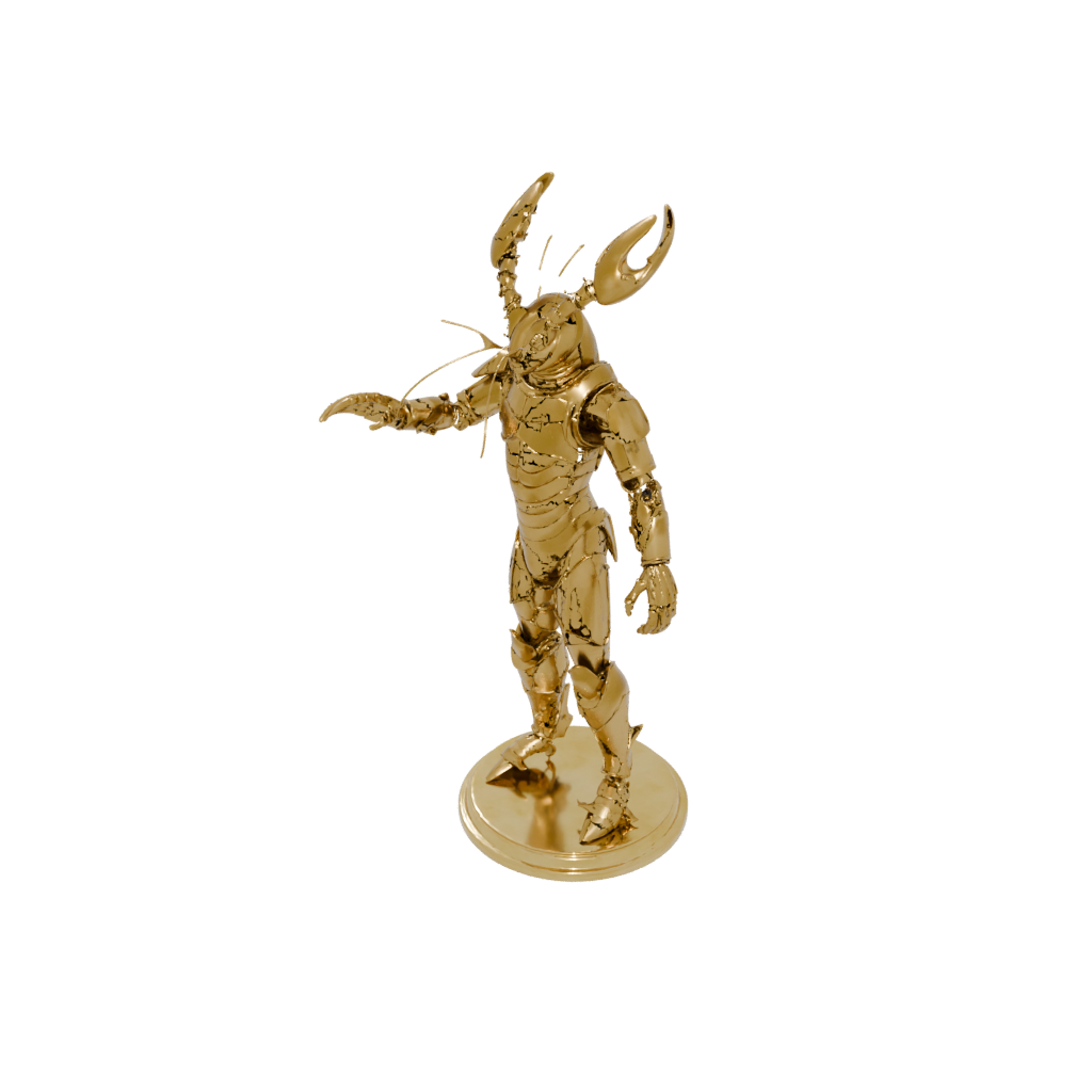 Gold Armored Flexi Lobster