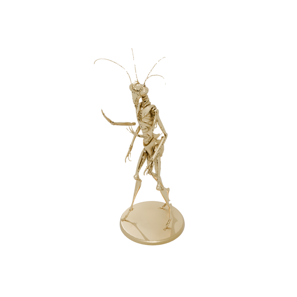 Gold Armored Flexi Praying Mantis