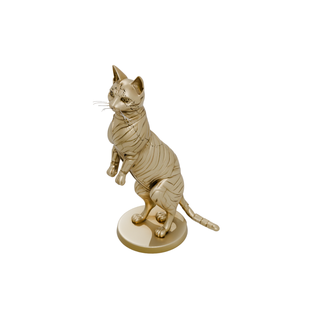 Gold Armored Flexi Tabby Cat