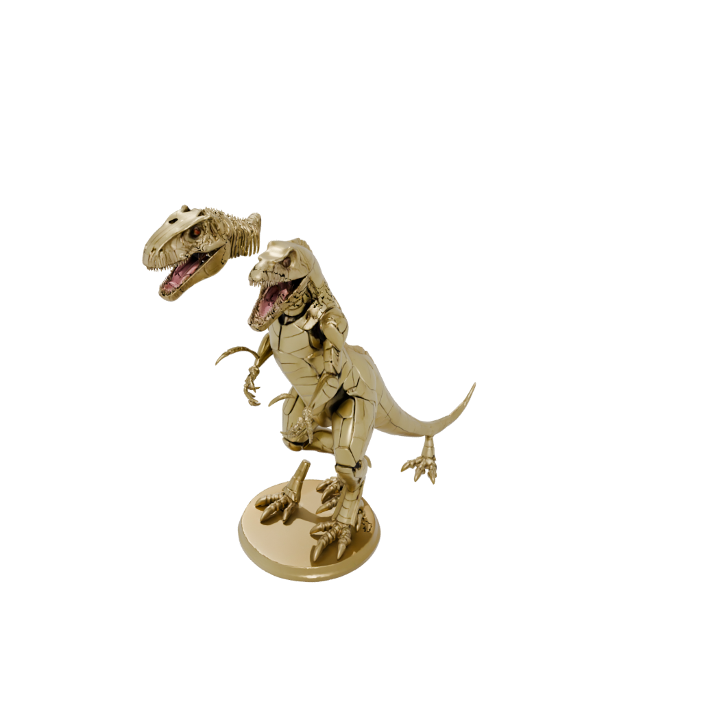 Gold Armored Flexi Tyrannosaurus Rex