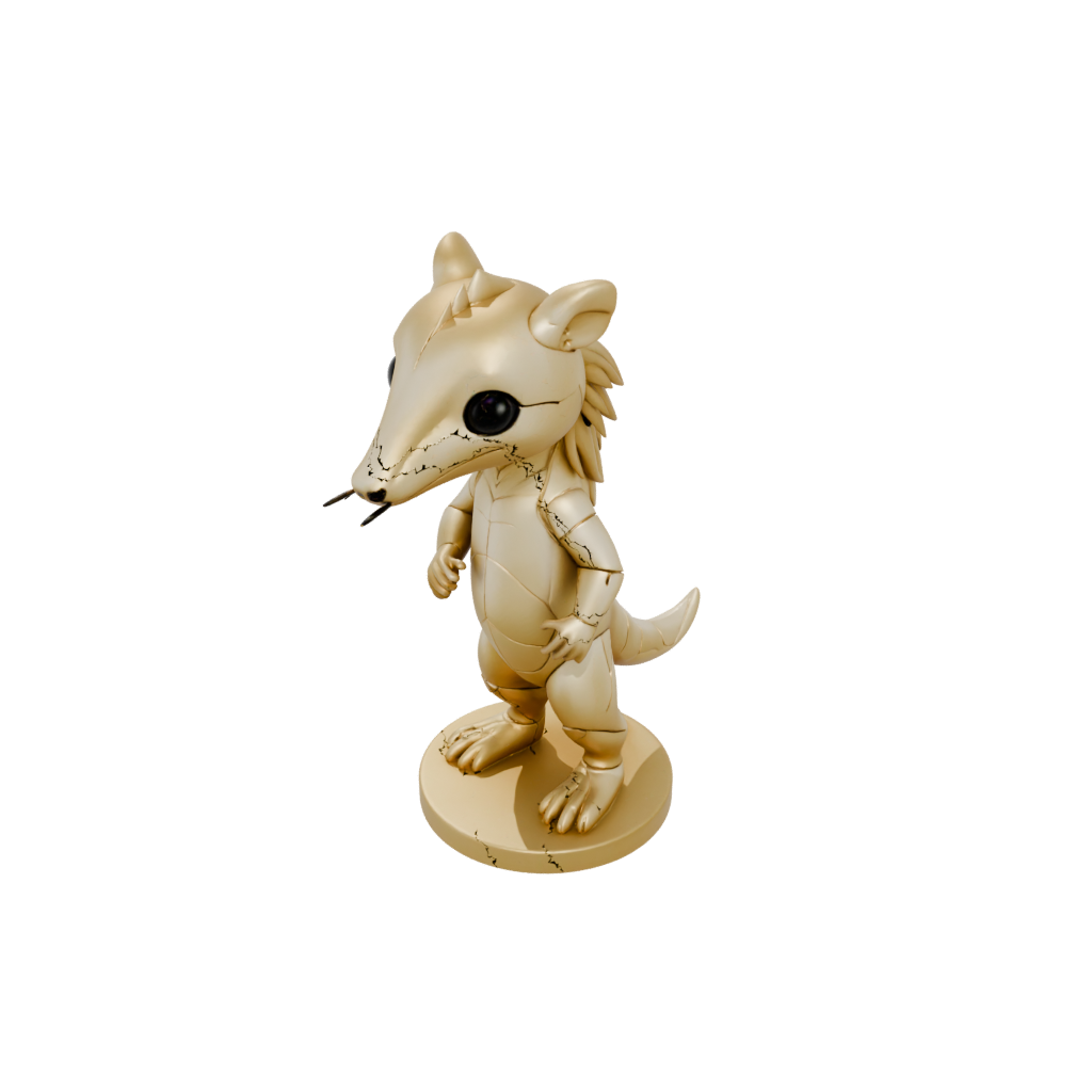 Gold Chibi Flexi Anteater