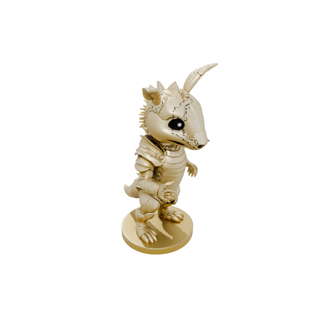 Gold Chibi Flexi Armadillo
