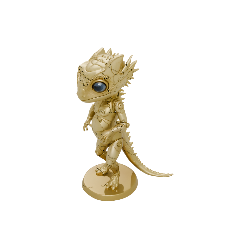 Gold Chibi Flexi Chameleon