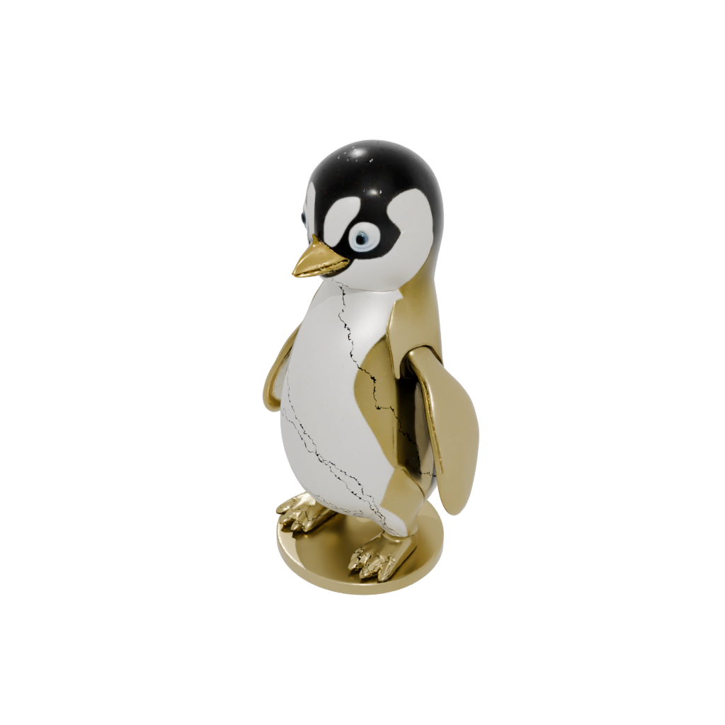 Gold Chibi Flexi Emperor Penguin