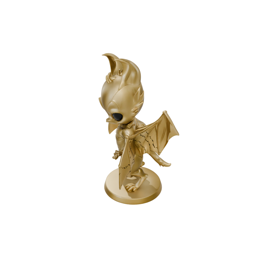 Gold Chibi Flexi Fruit Bat