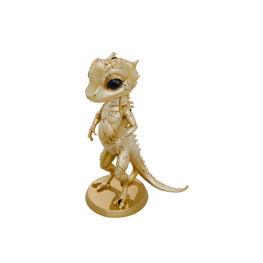 Gold Chibi Flexi Gecko