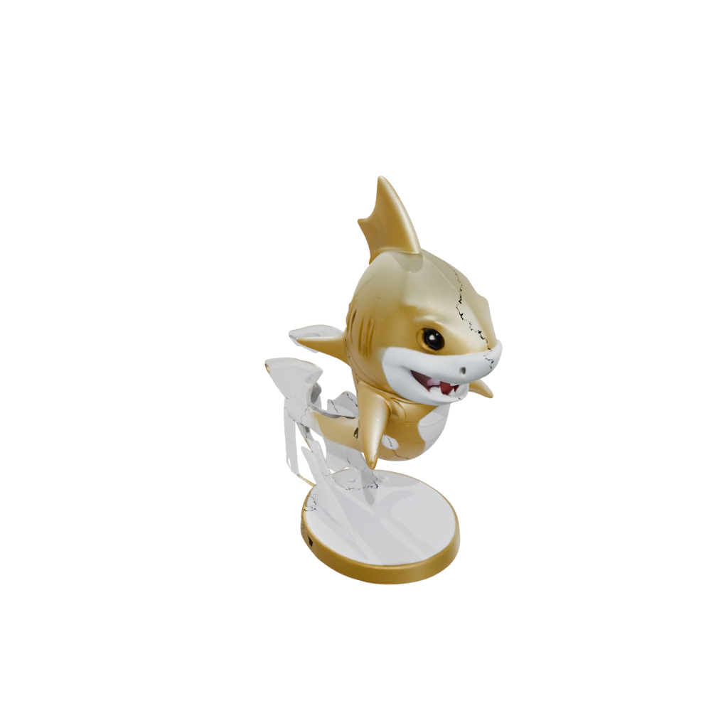 Gold Chibi Flexi Great White Shark