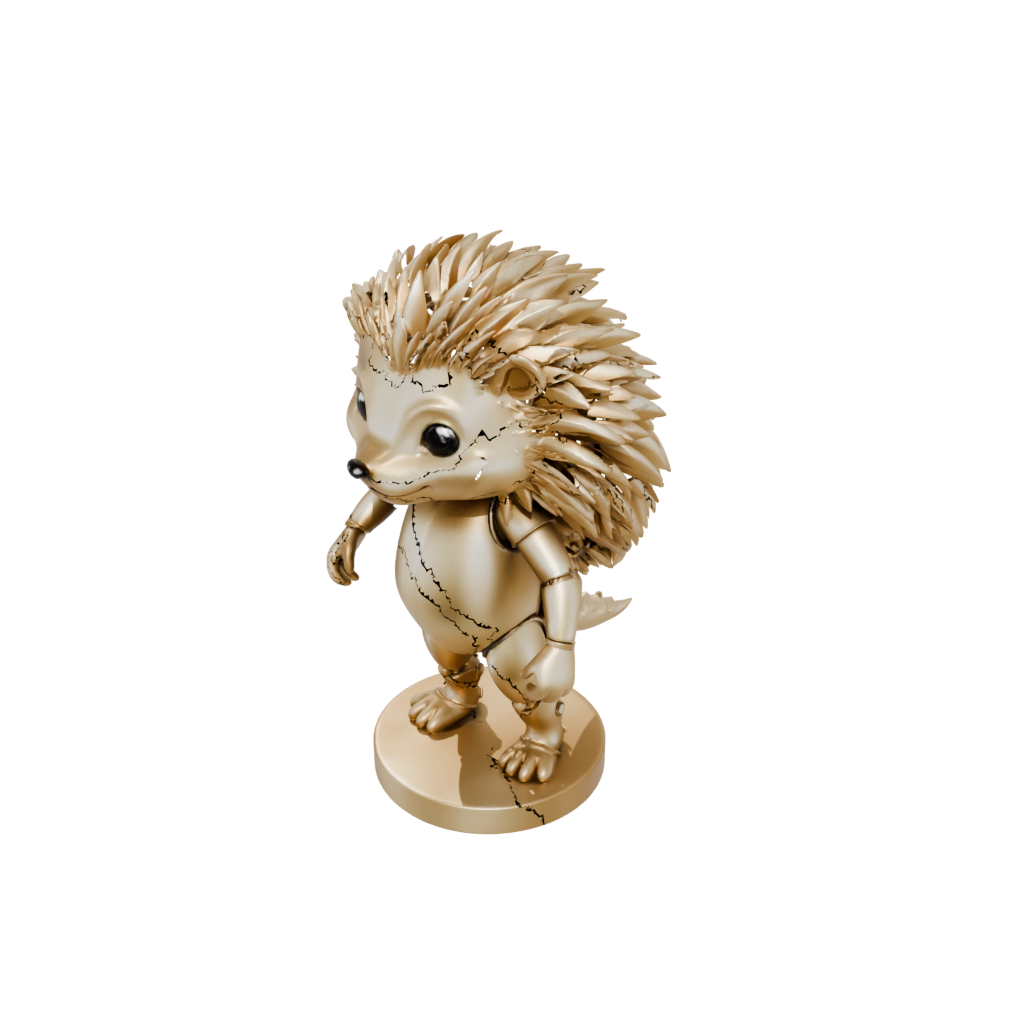 Gold Chibi Flexi Hedgehog