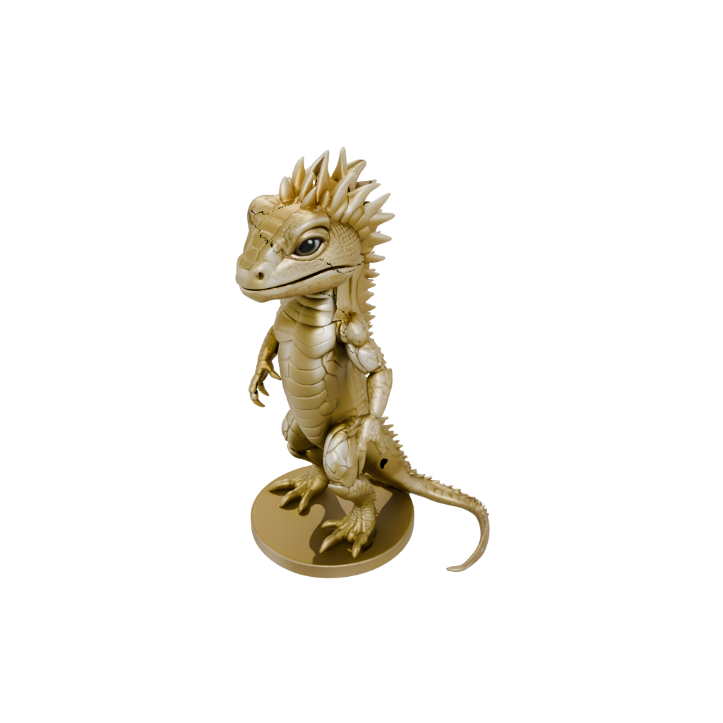 Gold Chibi Flexi Iguana