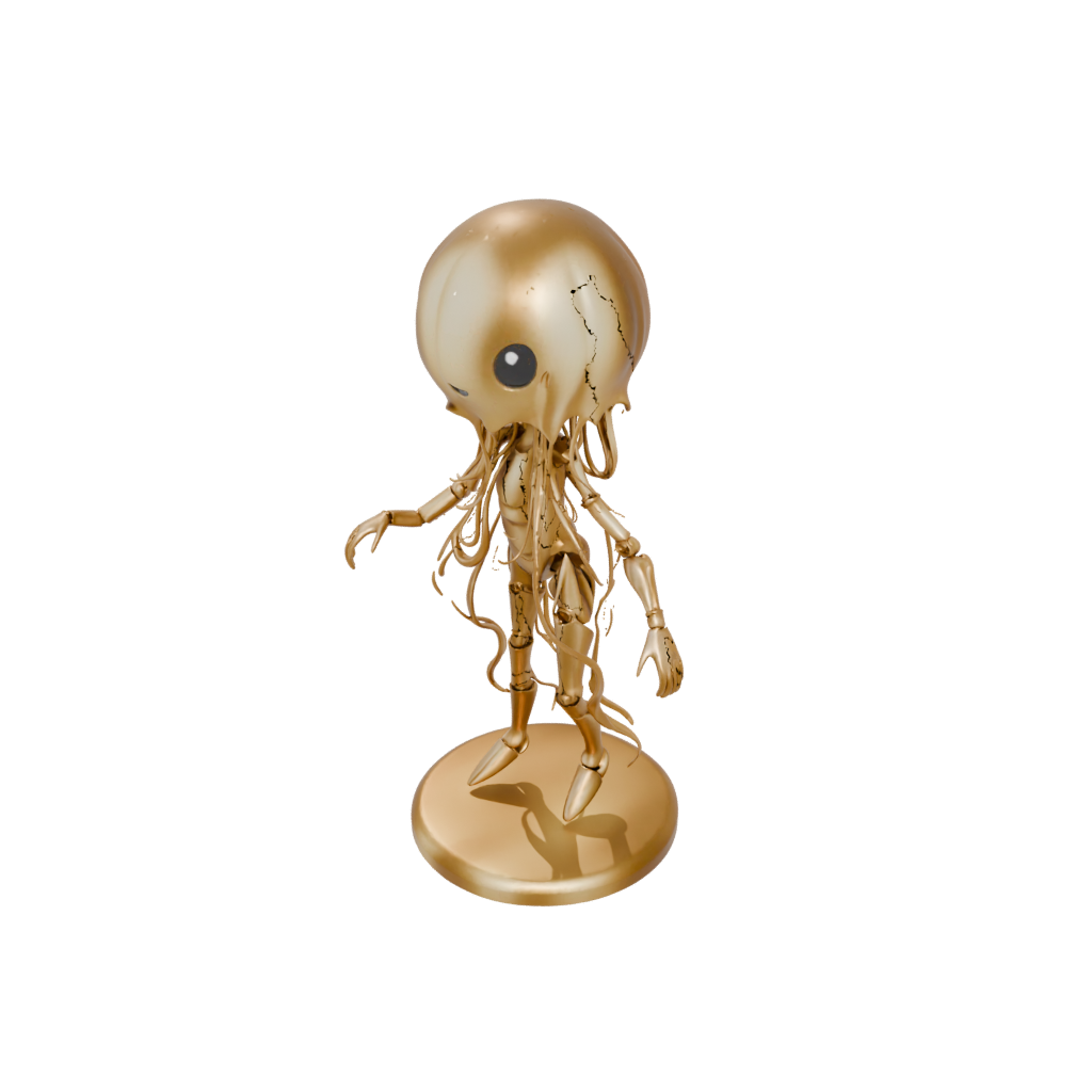 Gold Chibi Flexi Jellyfish