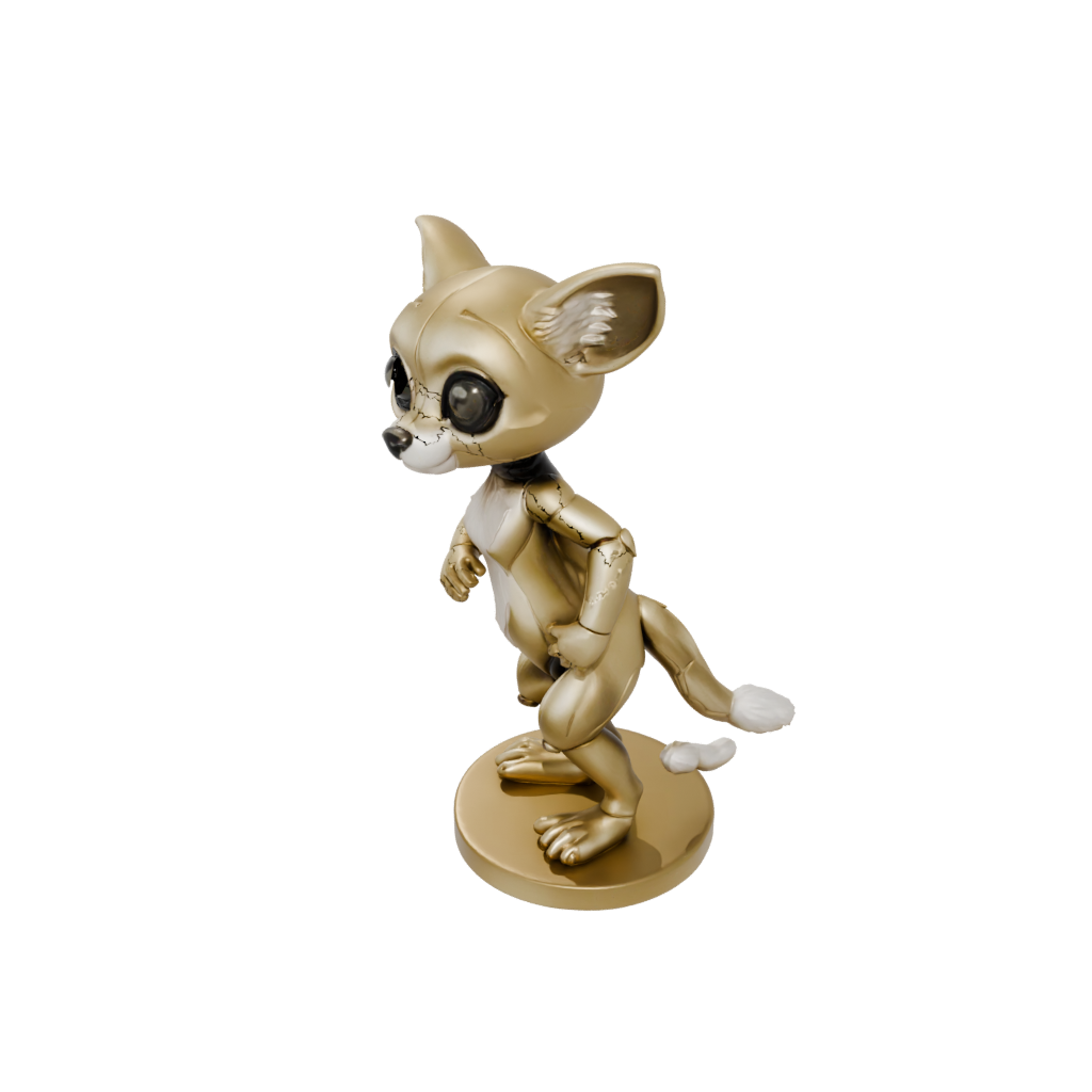 Gold Chibi Flexi Lemur