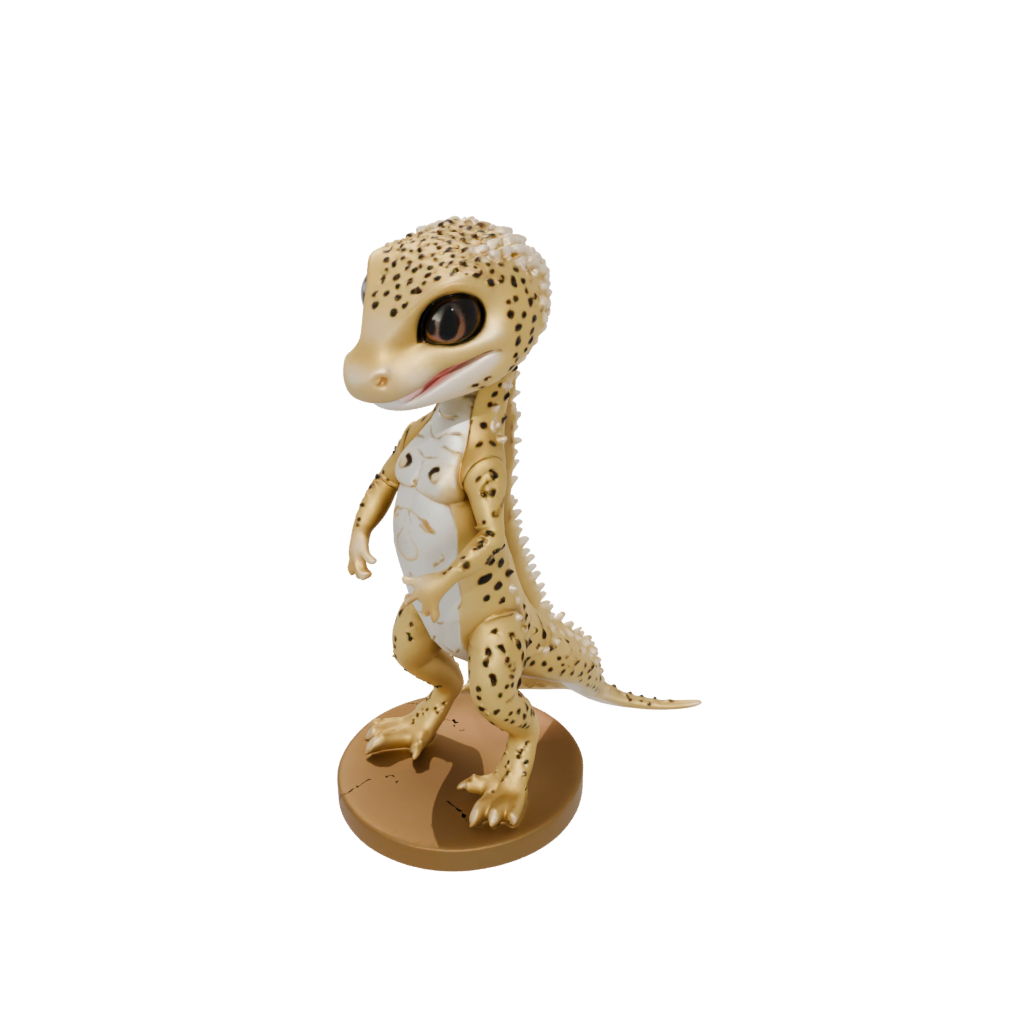 Gold Chibi Flexi Leopard Gecko