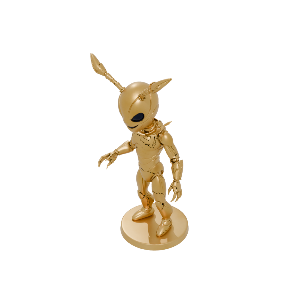 Gold Chibi Flexi Lobster